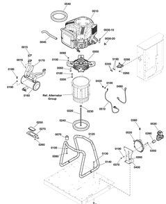 Power Group Diagram and Parts List for 040375-04  Briggs and Stratton Generator